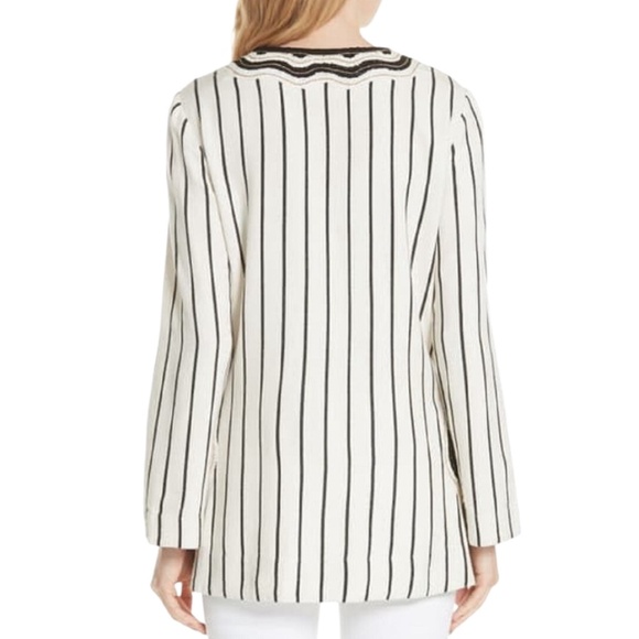 Tory Burch Filipa Slub Stripe Tunic - Picture 2 of 15